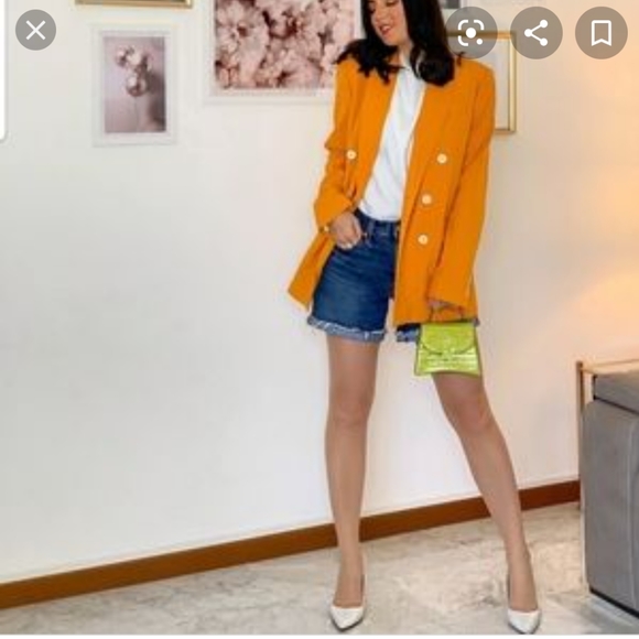 zara mustard blazer